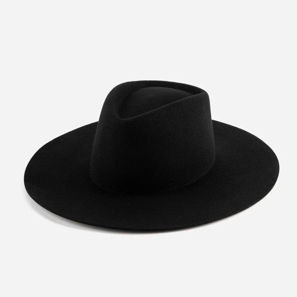 Gigi Pip Dakota Wide Brim Hat in Black (Size M/L 59) - Picture 1 of 6